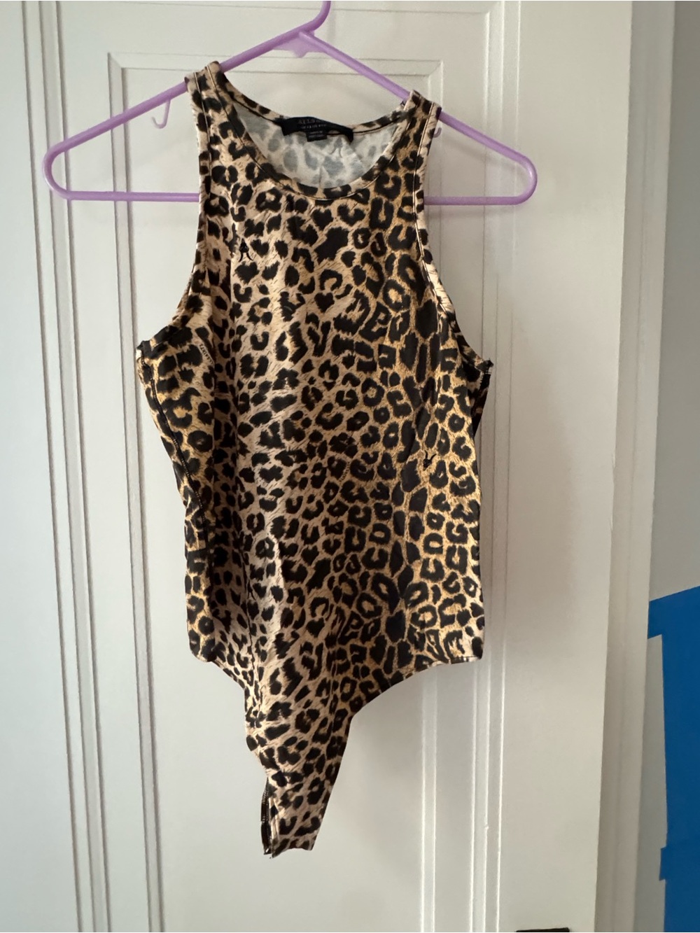 ALLSAINTS Leopard Print High-Neck Tank Bodysuit - Picture 4 of 4